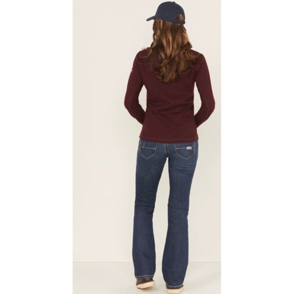 Ariat Fire Resistant Mid Rise Bootcut Whipstitch Jeans Women's 30x32 Work Wear - Picture 2 of 6